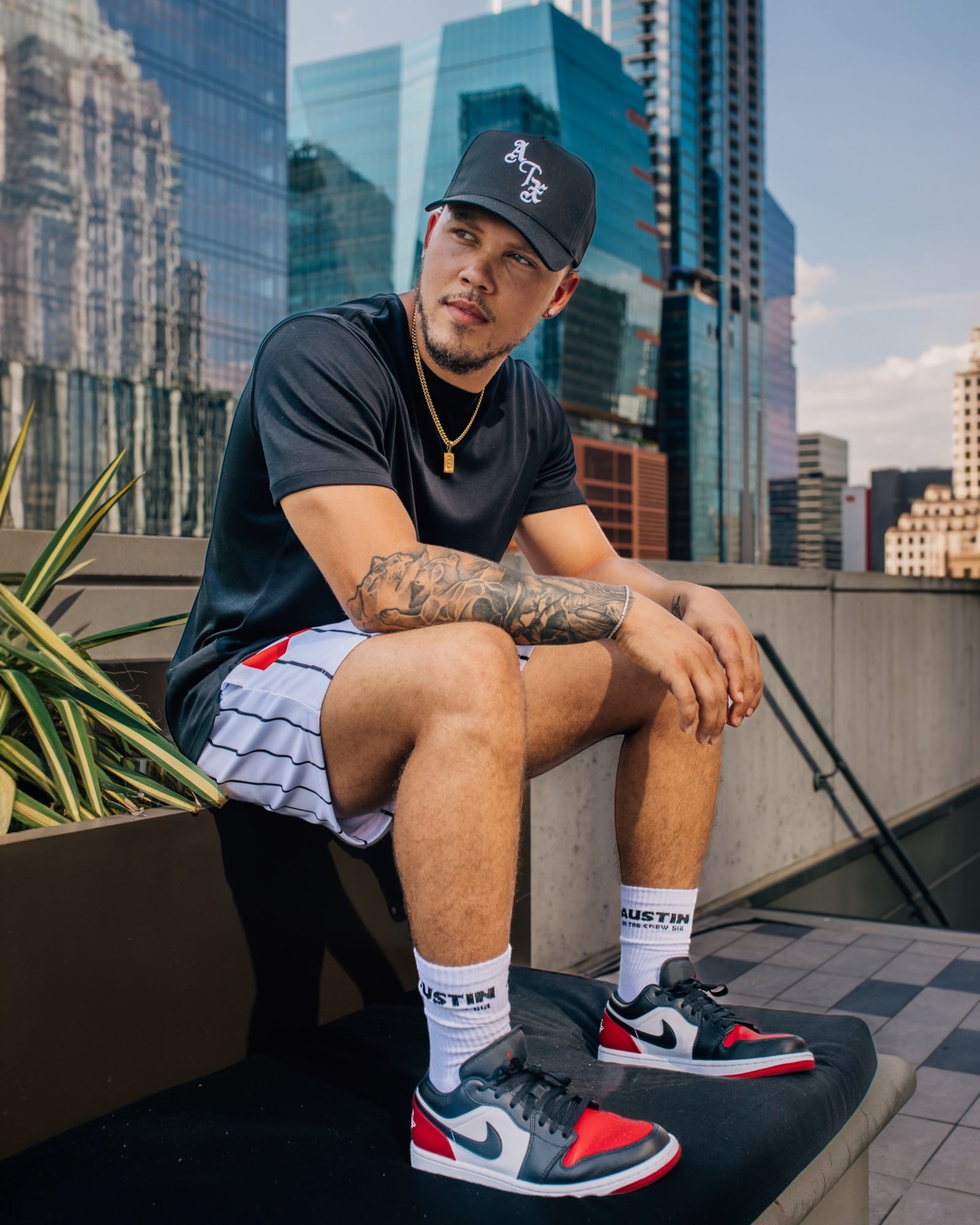 Austin 512 Crew Socks - White