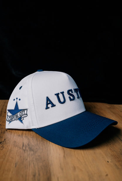 Austin "Dem Boyz" Snapback - White/Blue/Silver