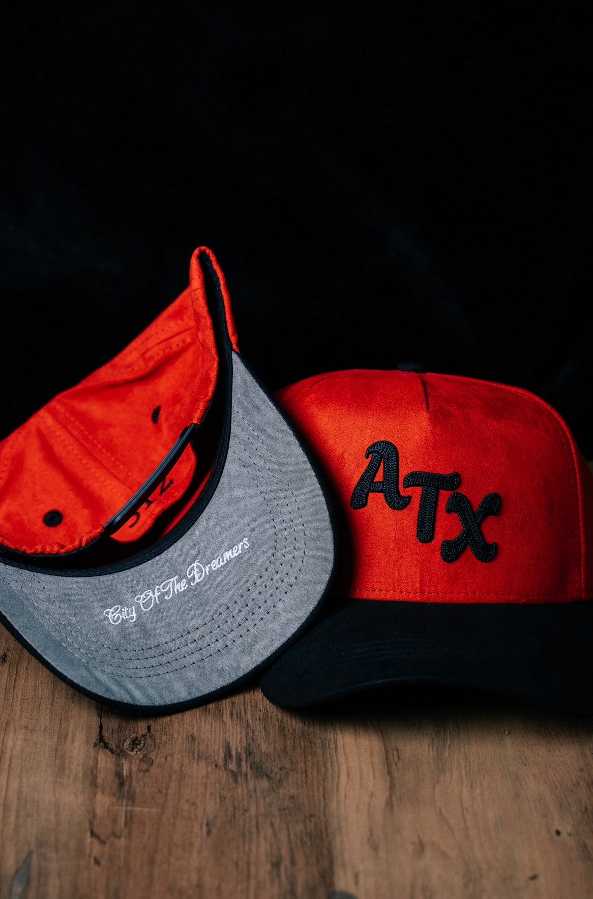 ATX Suede Snapback - Red/Black