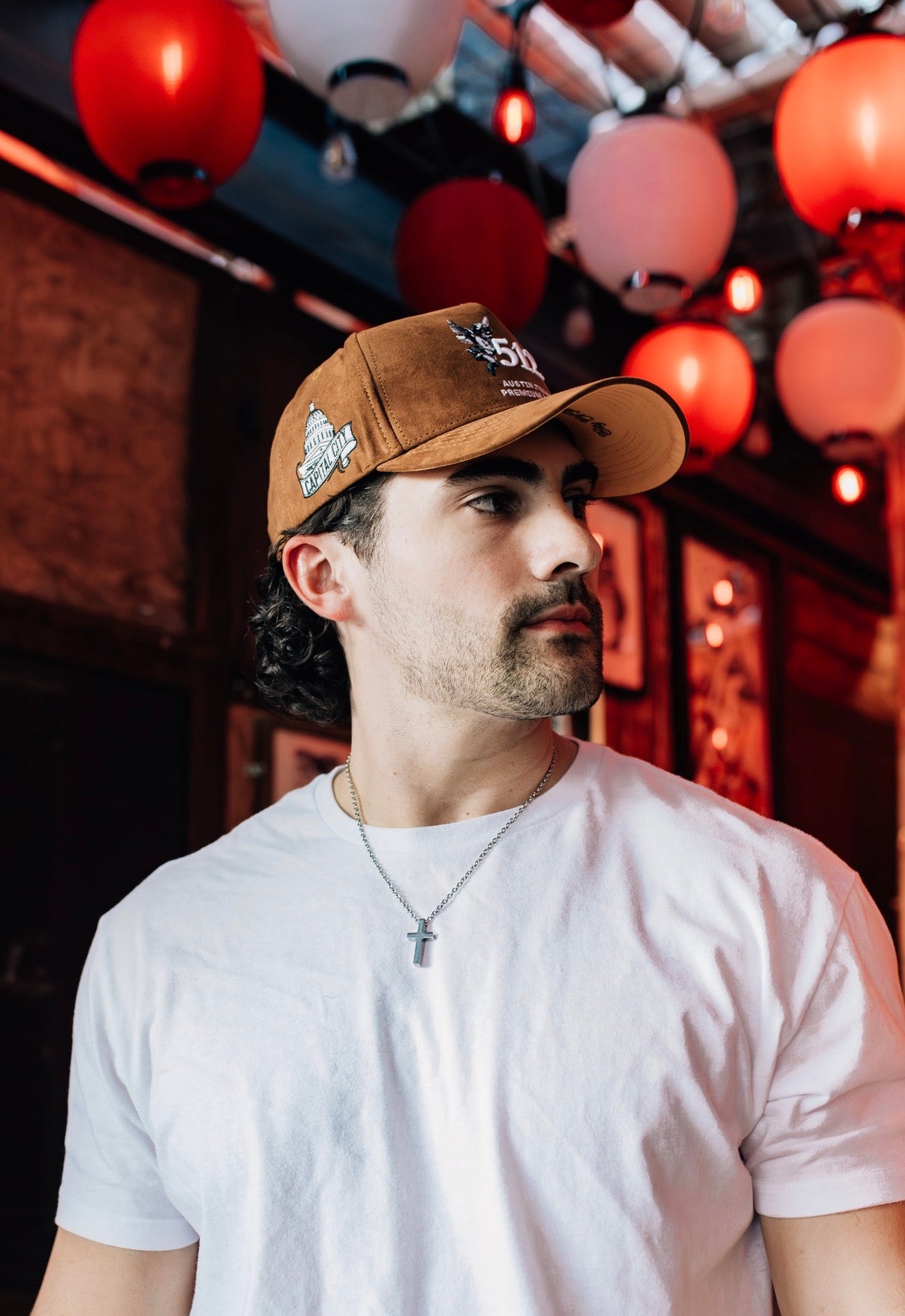 512 Angel Snapback - Brown Suede