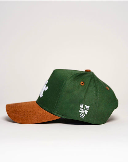 ATX Snapback - Forest Green/Brown Suede Brim