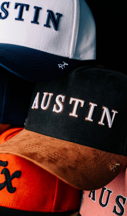 Austin Suede Snapback - Black/Brown