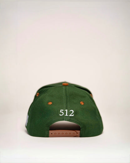 ATX Snapback - Forest Green/Brown Suede Brim