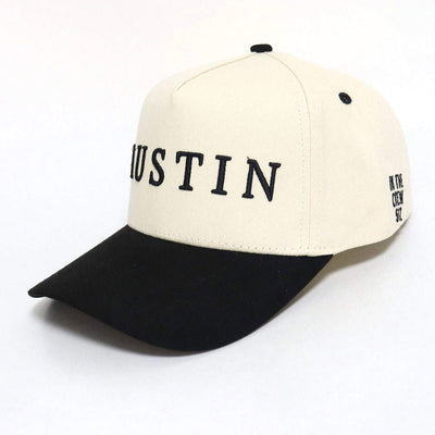 Suede Brim Snapback - Black/Cream