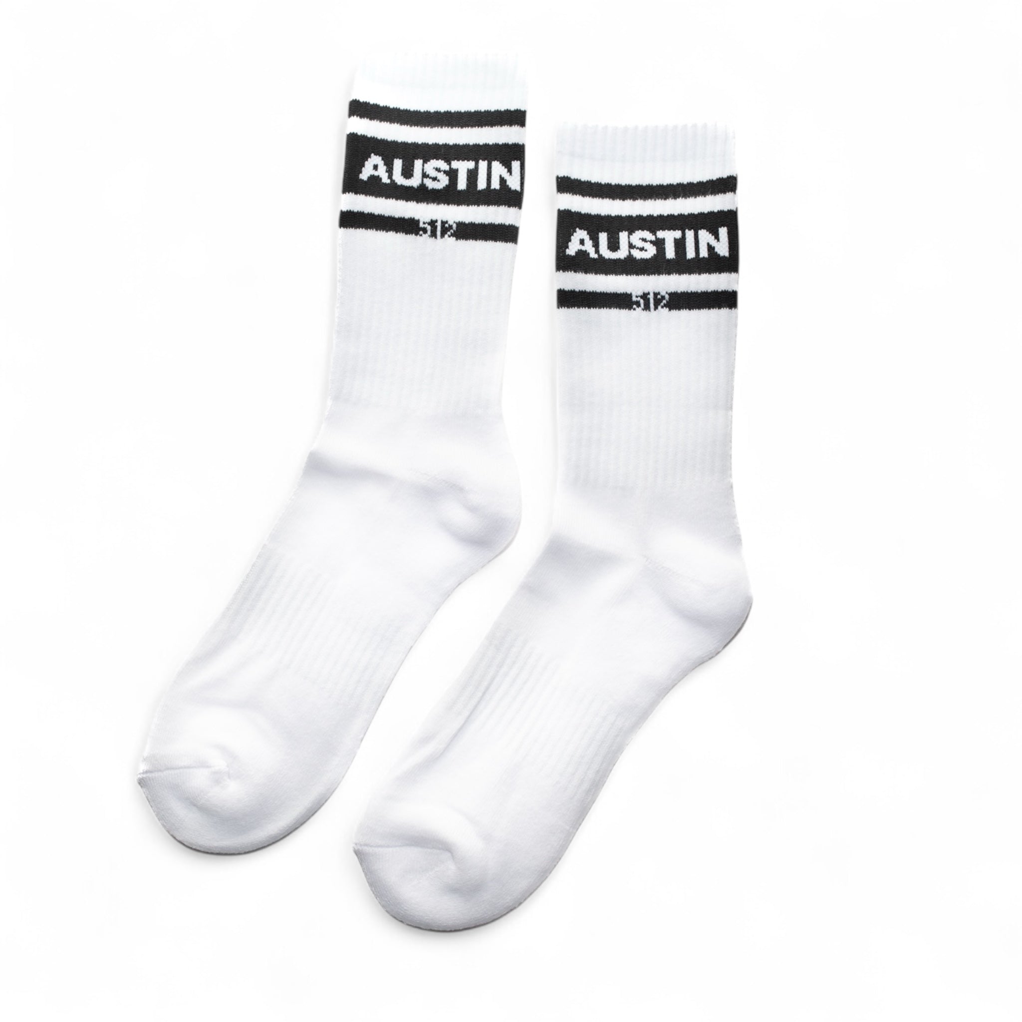 Austin 512 Crew Socks V2 - White