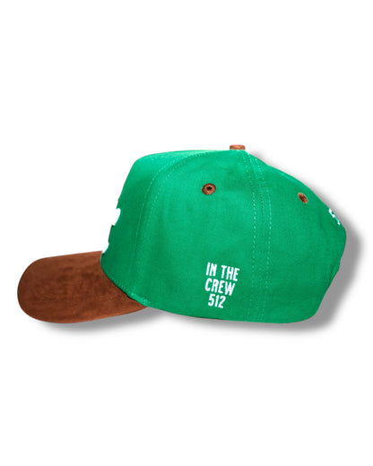 Suede Brim SnapBack - ATX Green/Brown