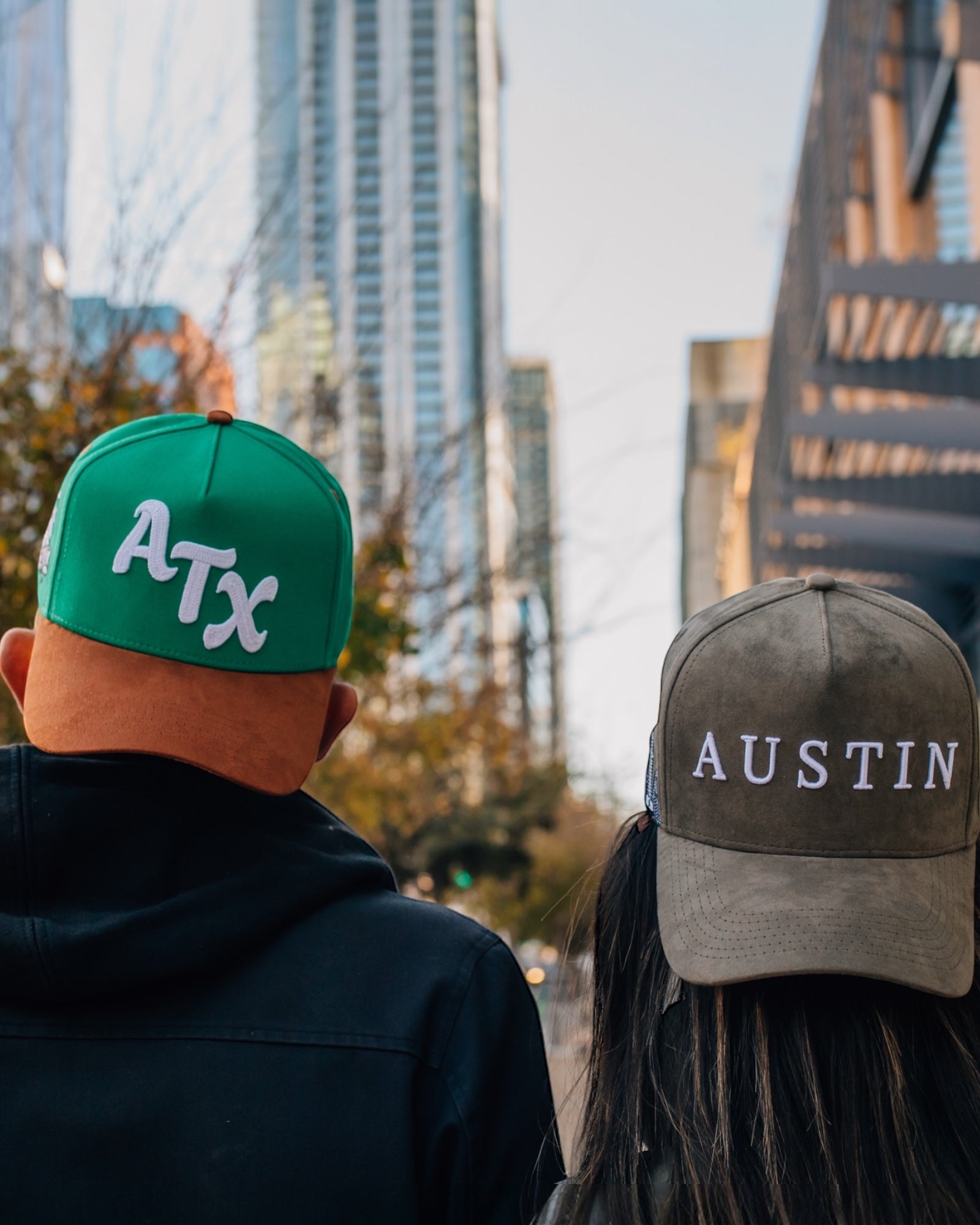Suede Brim SnapBack - ATX Green/Brown