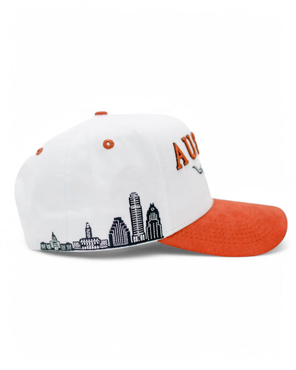 Austin Longhorn Snapback - White