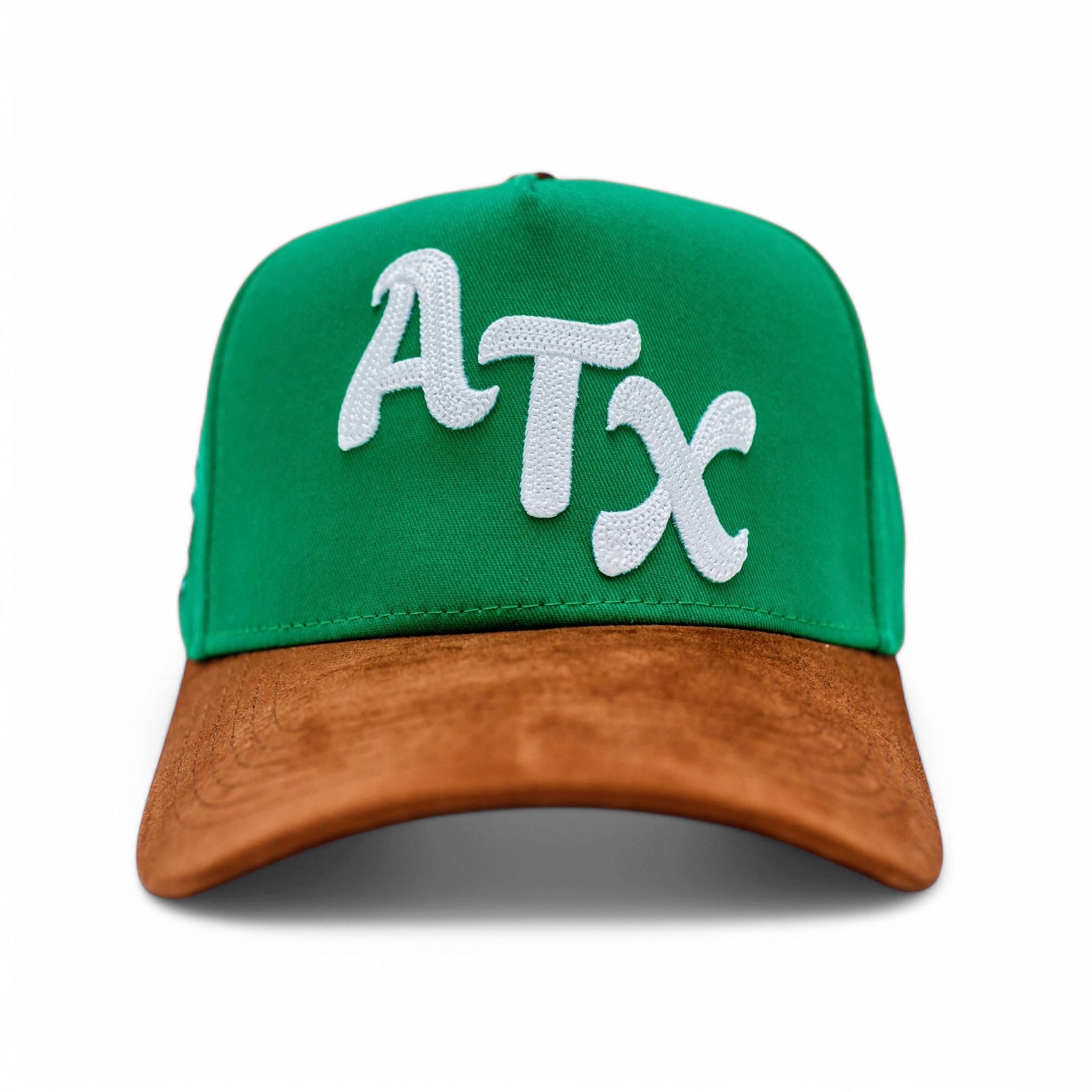 Suede Brim SnapBack - ATX Green/Brown