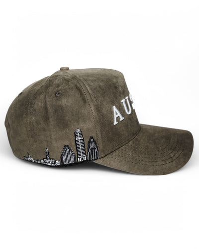 Skyline Suede Snapback - Ash Green