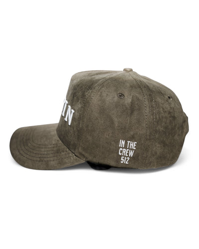 Skyline Suede Snapback - Ash Green
