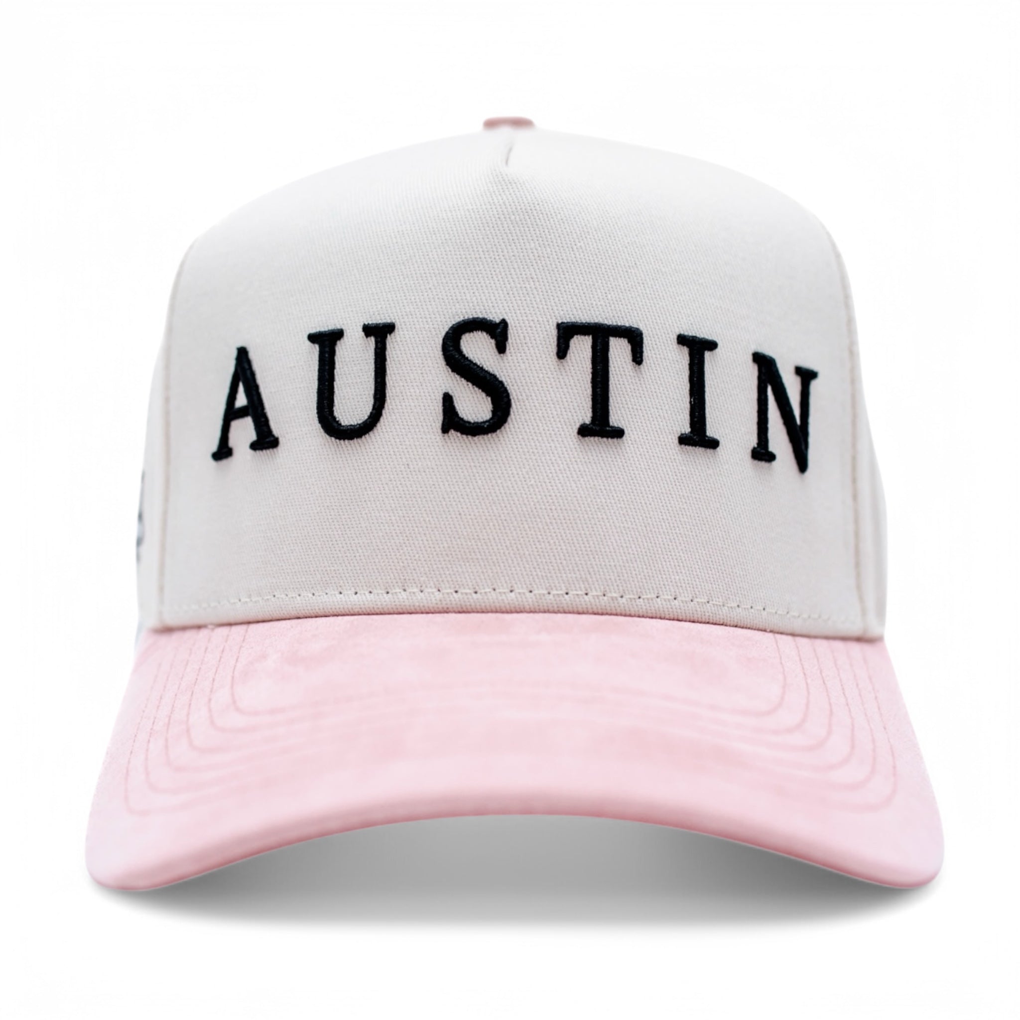 Suede Brim Snapback - Pink/Cream