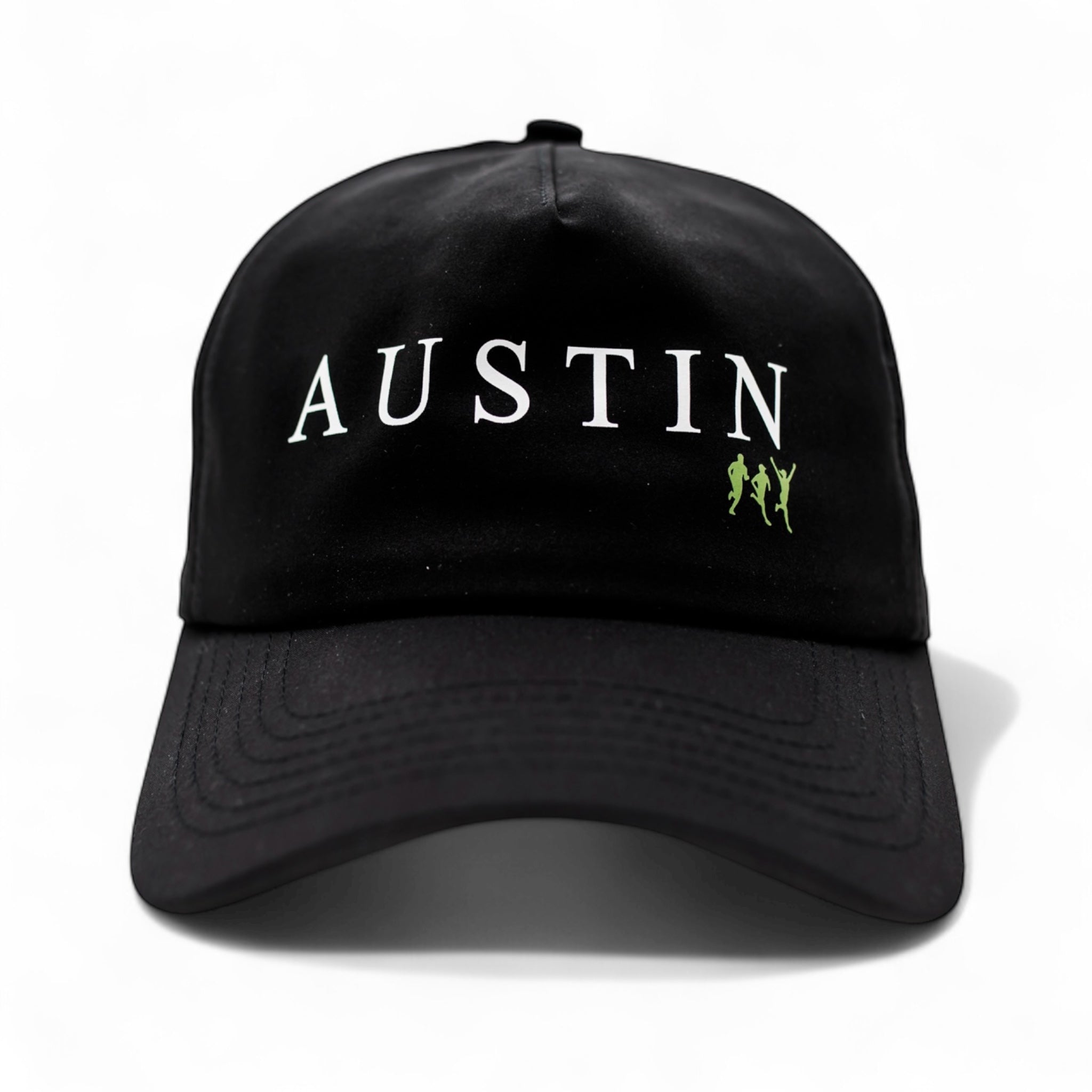 Austin Running Hat - Black/Green