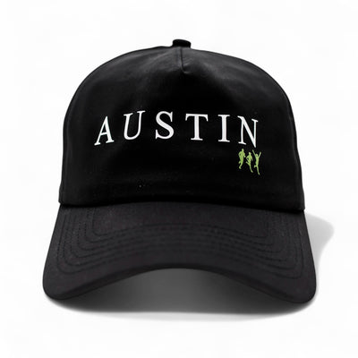 Austin Running Hat - Black/Green