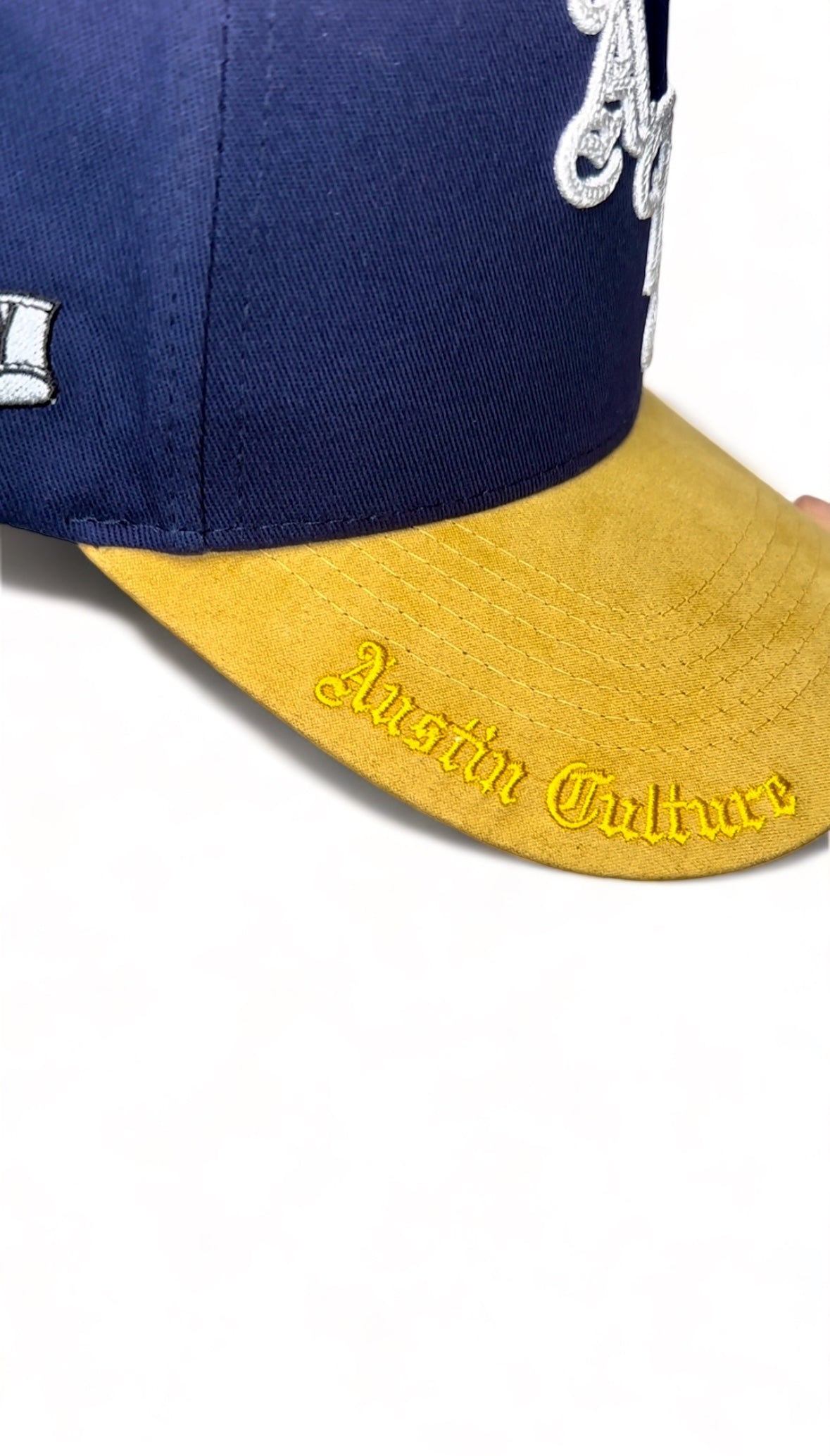 ATX Suede Brim Snapback - Navy/Tan