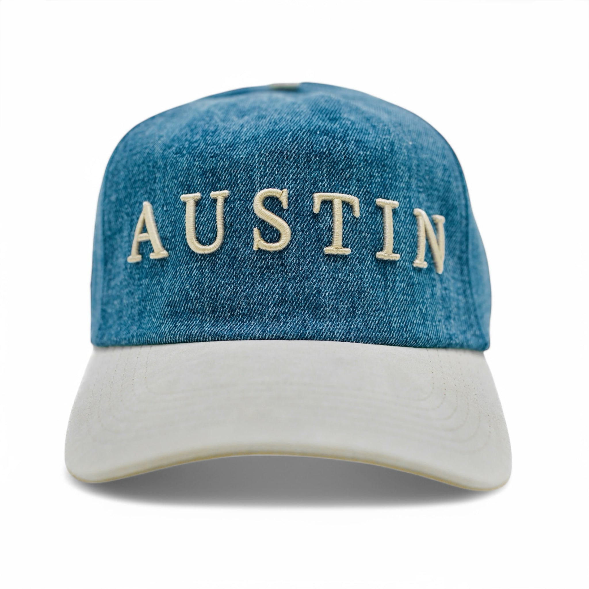 Suede Brim Unstructured Snapback - Denim