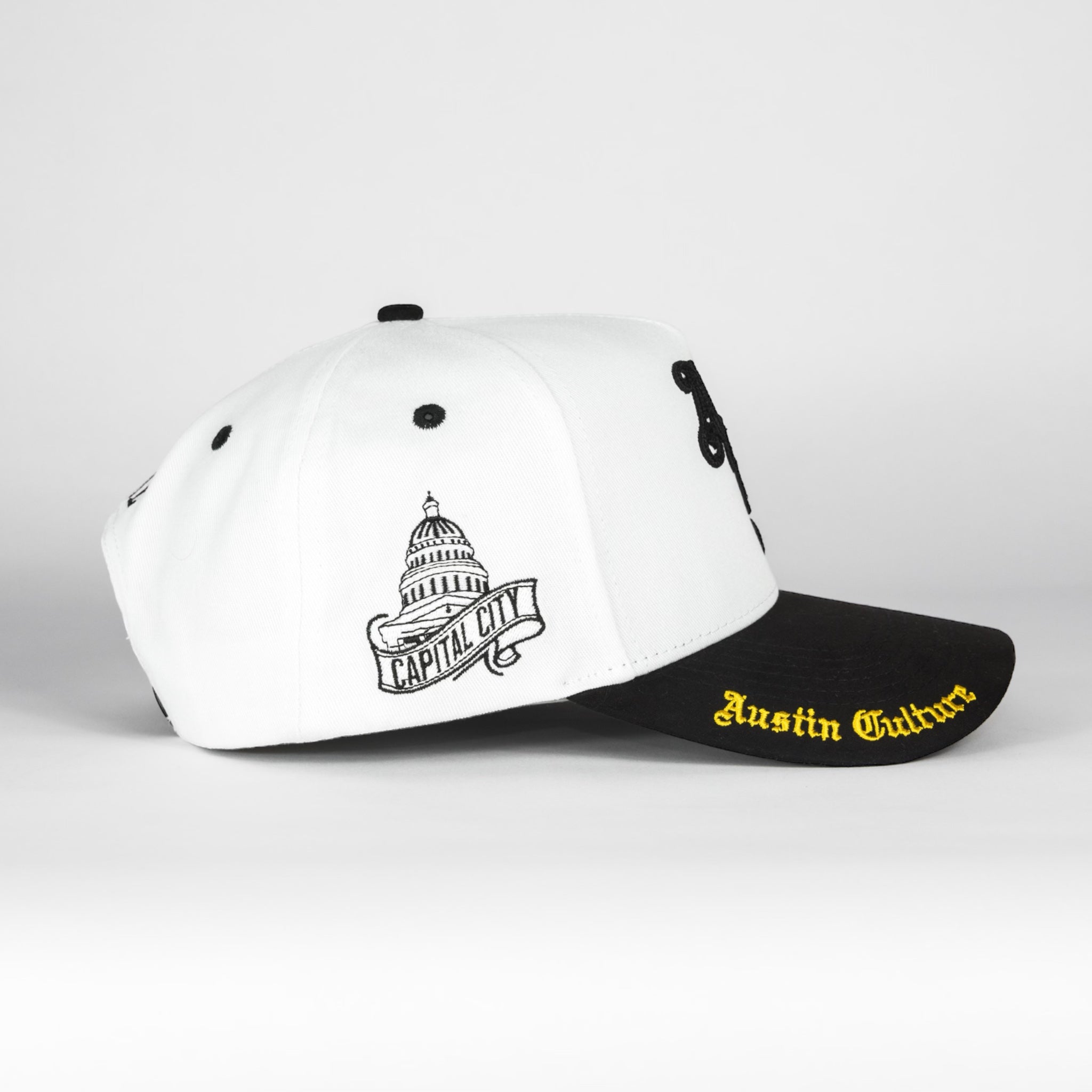 ATX Suede Brim Snapback - White/Black