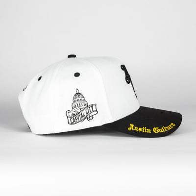 ATX Suede Brim Snapback - White/Black