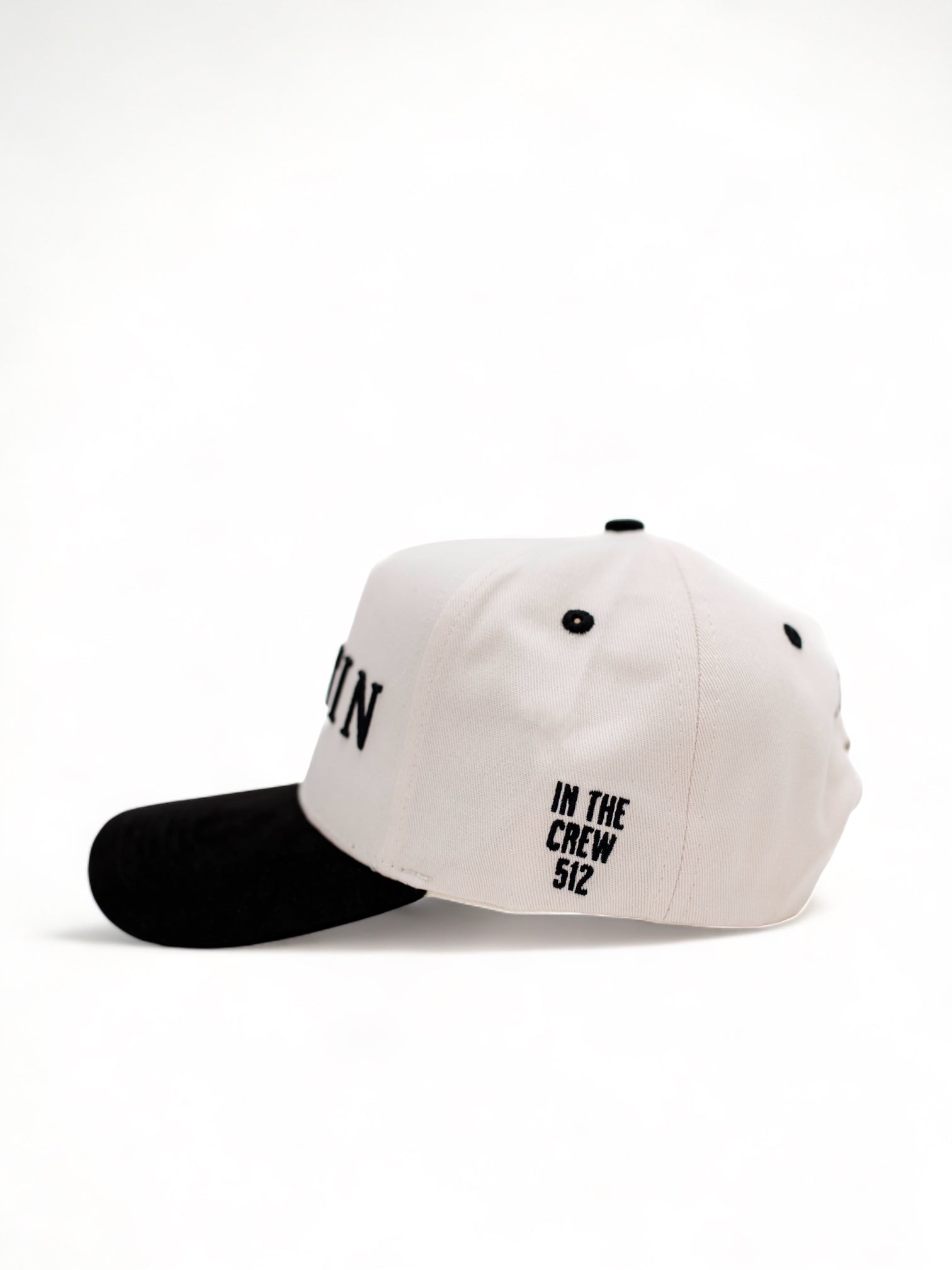 Suede Brim Snapback - Black/Cream