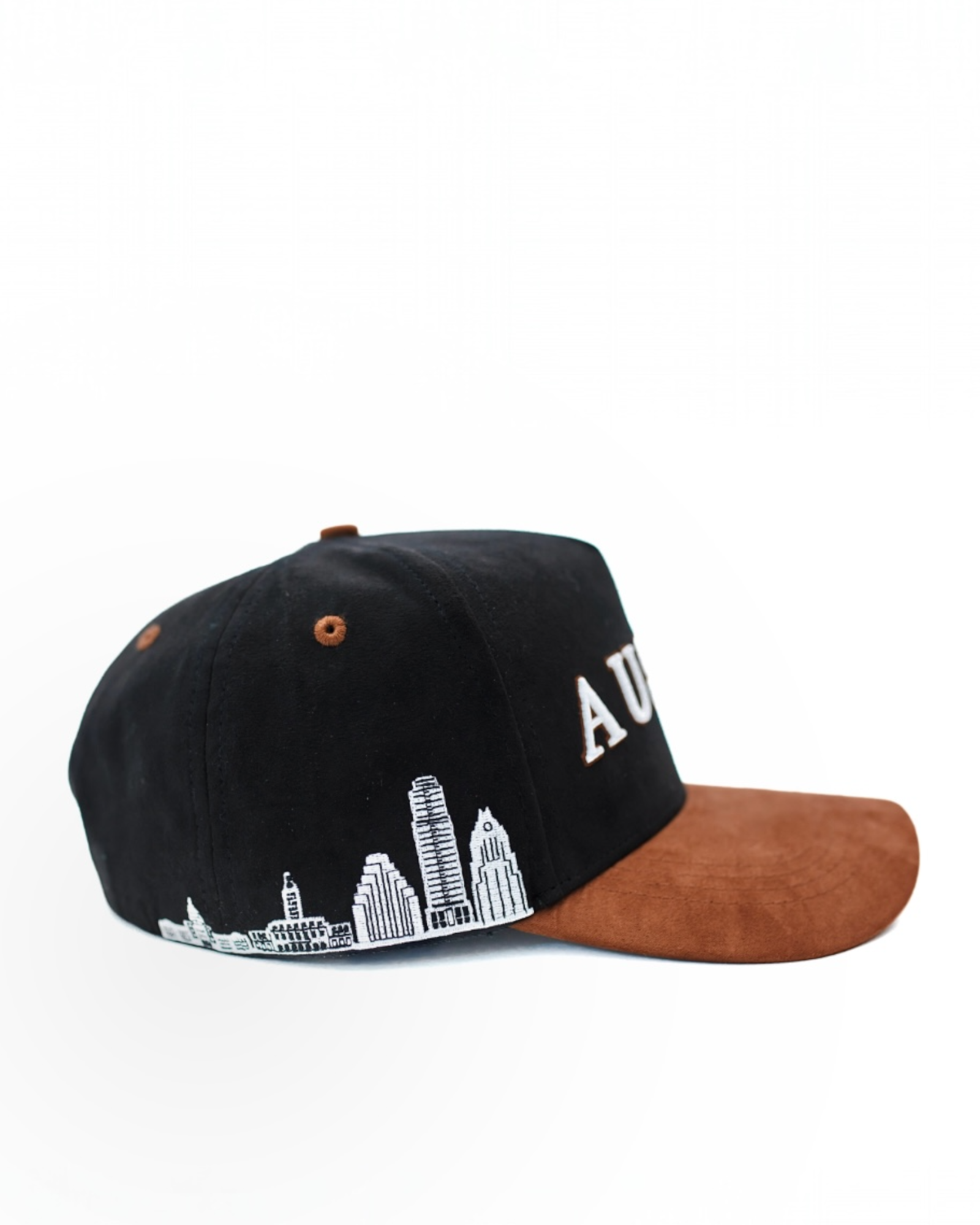 Austin Suede Snapback - Black/Brown