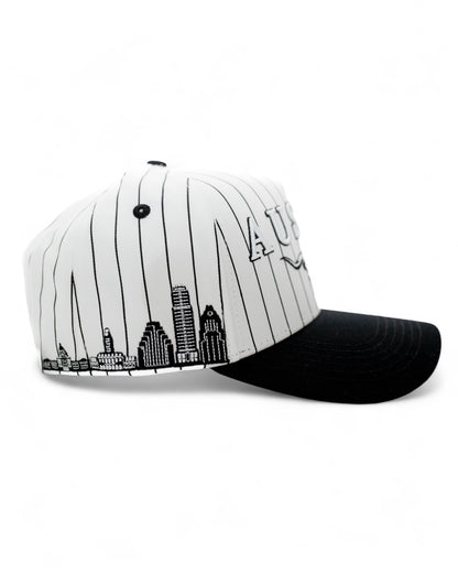 Black Pinstripe Longhorn Snapback