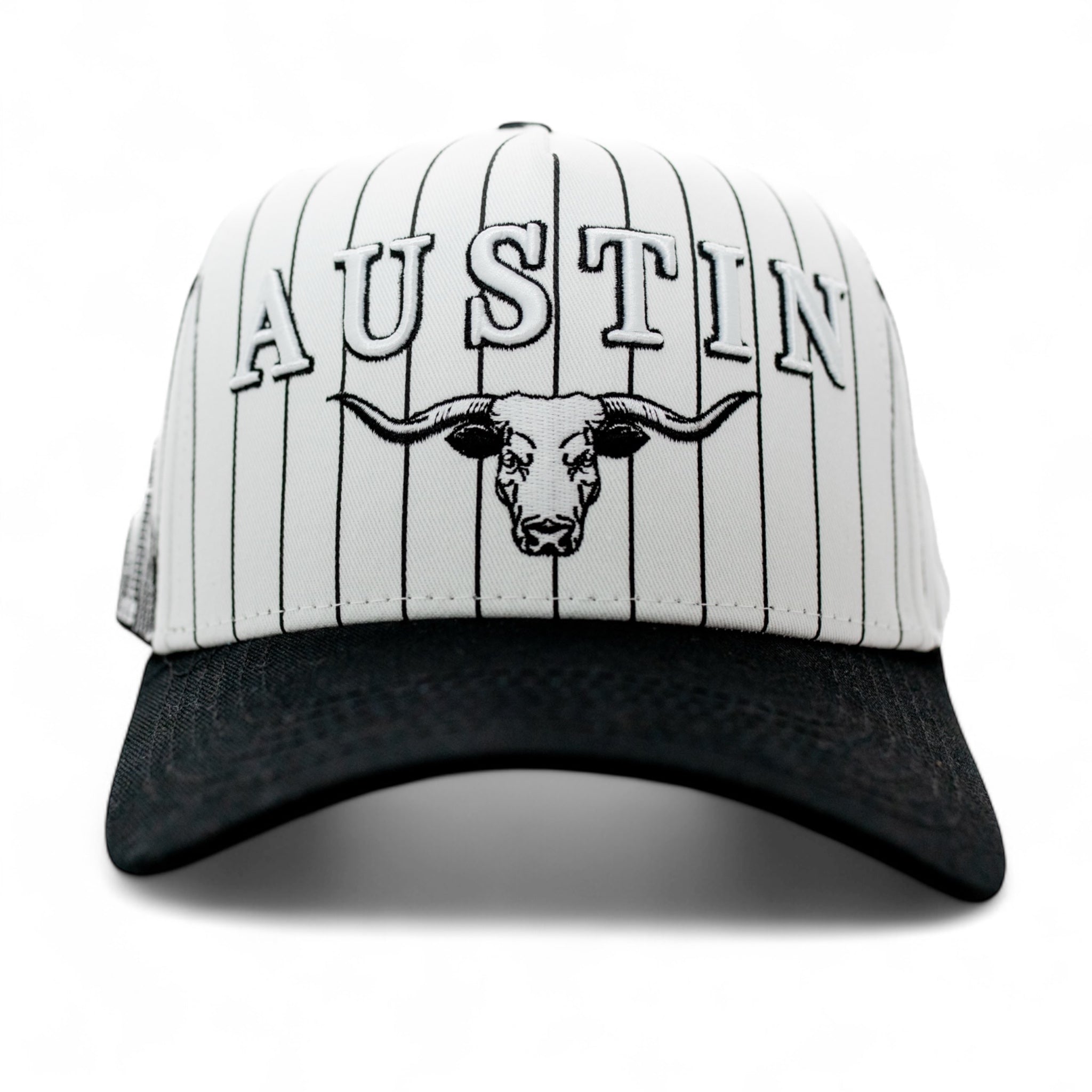 Black Pinstripe Longhorn Snapback