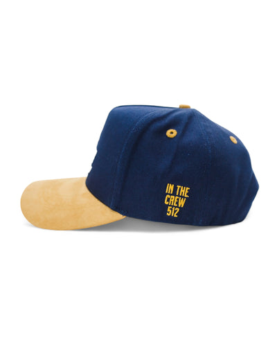 ATX Suede Brim Snapback - Navy/Tan