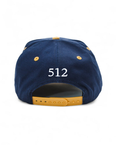 ATX Suede Brim Snapback - Navy/Tan