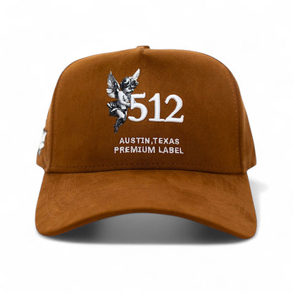 512 Angel Snapback - Brown Suede