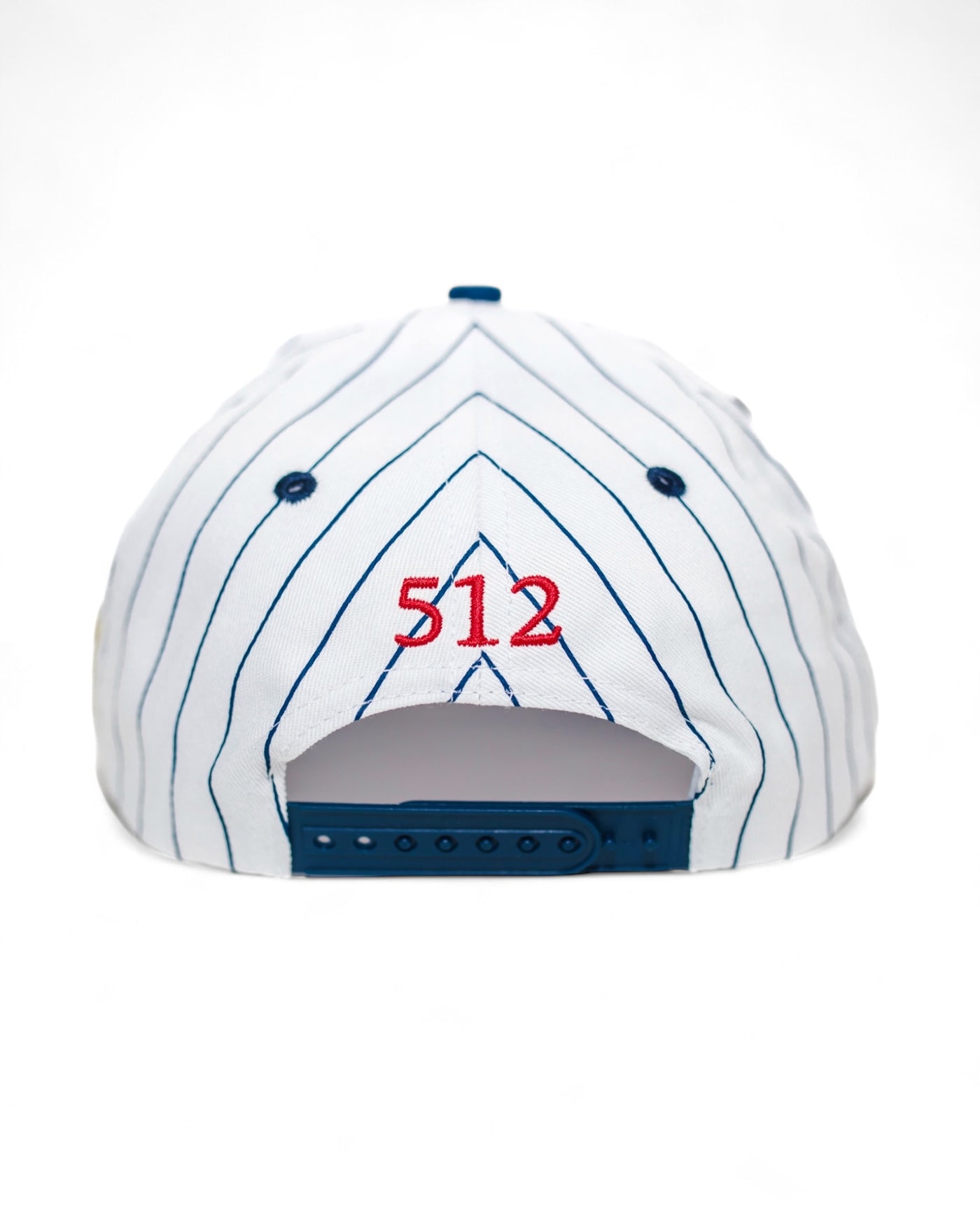 Suede Brim Snapback - Blue Pinstripe