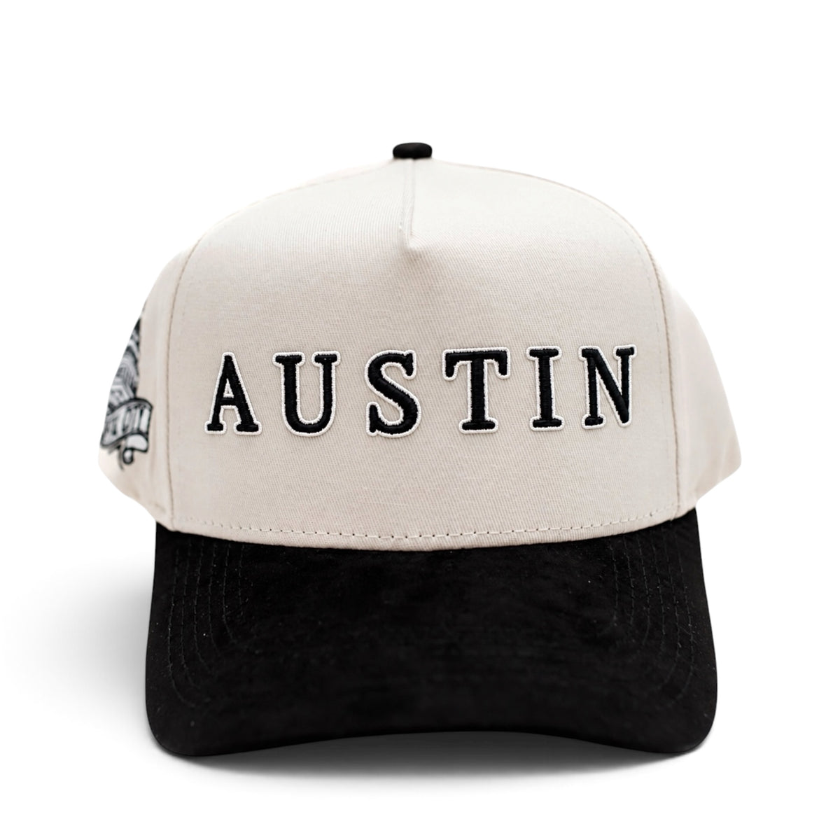 Suede Brim Snapback - Black/Cream