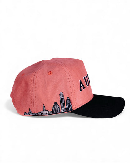 Austin Suede Snapback - Pink/Black