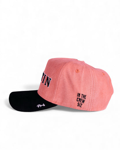 Austin Suede Snapback - Pink/Black