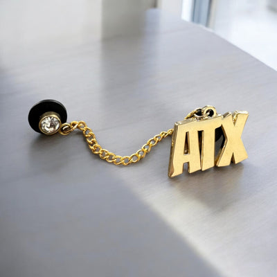 ATX Gold Chain Hat Pin