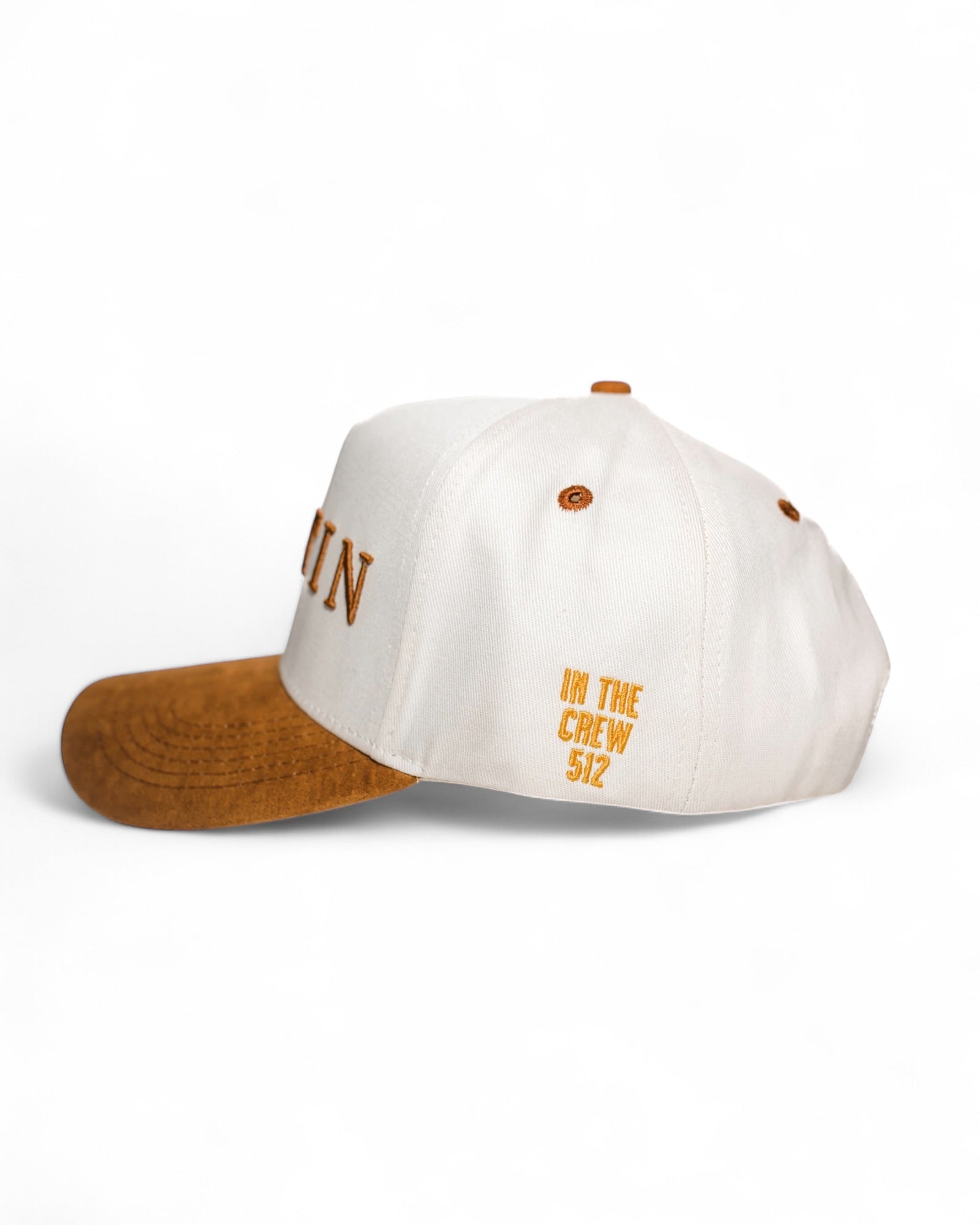 Suede Brim Snapback - Brown/Cream