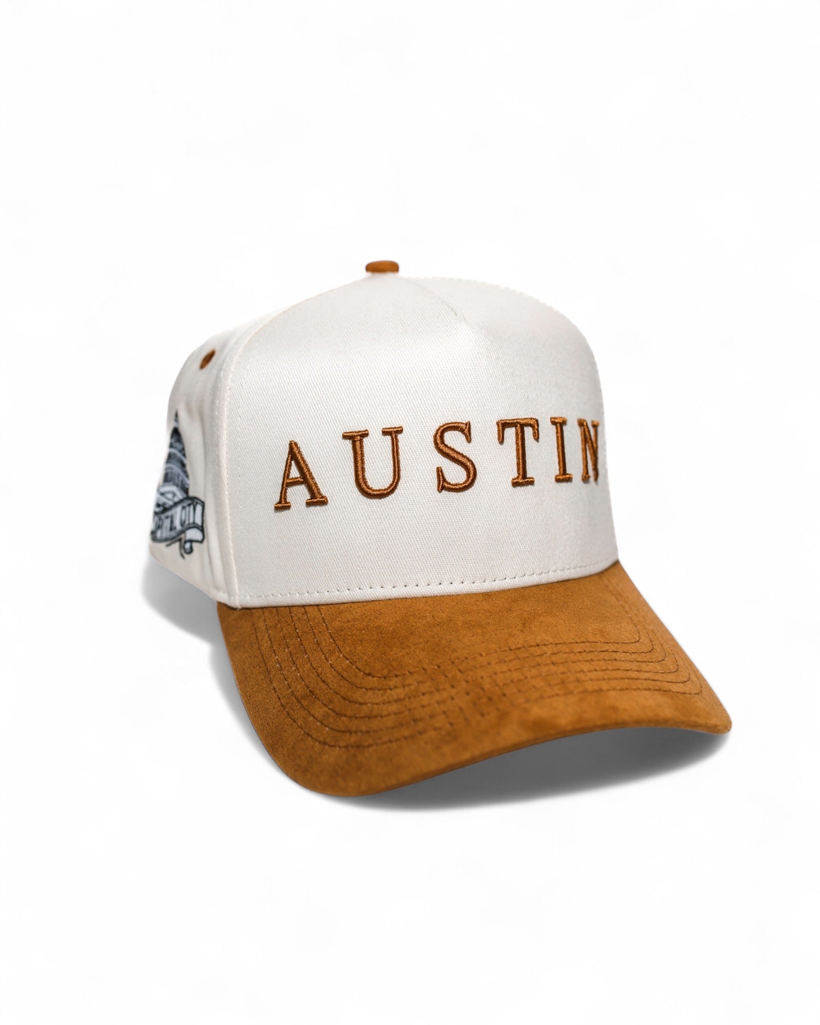 Suede Brim Snapback - Brown/Cream