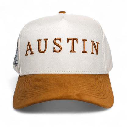 Suede Brim Snapback - Brown/Cream