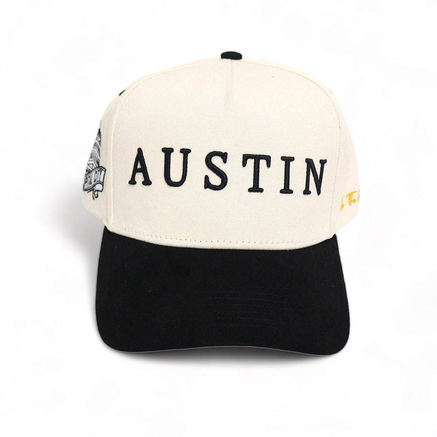 Suede Brim Snapback - Black/Cream