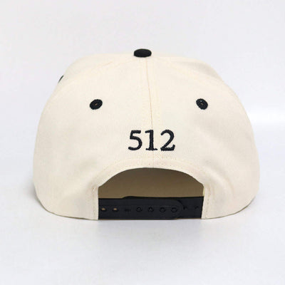 Suede Brim Snapback - Black/Cream